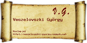 Veszelovszki György névjegykártya