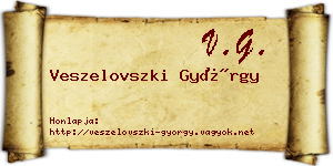 Veszelovszki György névjegykártya