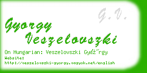 gyorgy veszelovszki business card